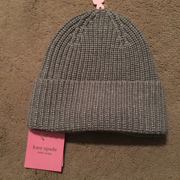 Kate Spade New York metallic bow beanie nwt - Picture 3 of 3